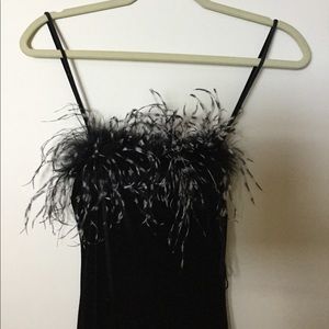 Black velvet gown
